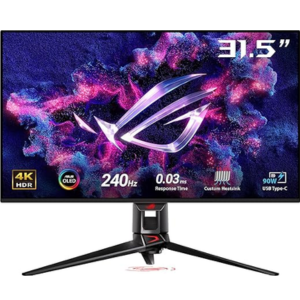 ASUS ROG Swift OLED PG32UCDM gaming monitor ― 32-inch 4K QD-OLED panel, 240Hz, 0.03ms (GTG), G-SYNC compatible, custom heatsink, graphene film, uniform brightness, 99% DCI-P3, True 10-bit, 90 W Type-C