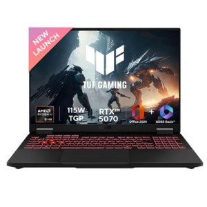 ASUS TUF A16,AMD Ryzen 9 8940HX, Gaming Laptop(RTX 5070-8GB_115W TGP_16GB_1TB _2.5K QHD+_16__165Hz_90WHrs_Windows 11_M365 Basic (1Year)__Office Home 2024_Jaeger Gray_2.2 Kg) FA608PP-QT014WS (2)
