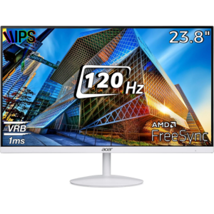Acer SA242Y G0 23.8 Inch Full HD IPS Ultra Slim (7.2mm Thick) Backlight LED Monitor I Zero Frame I 120Hz Refresh I 1 MS VRB I Adaptive Sync I 1xHDMI 1xVGA I Stereo Speakers I Eye Care I Eco Display