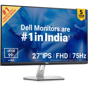 Dell S2721HNM 2768.96 cm FHD IPS MonitorTitan Grey75Hz99% sRGB4 msBrightness 300 cdm2 Low Blue Light Tech3-Sided bezellessHDMI x2 Tilt AdjustmentContrast Ratio 10001Dell Display Manager