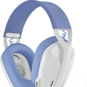 Logitech G435 Lightspeed and Bluetooth Wireless Over Ear Gaming Headphones - Lightweight with Dual mics, 18h Battery, Compatible with Dolby Atmos, PC, PS4, PS5, Mobile - White