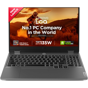 (Refurbished) Lenovo LOQ 2024 AMD Ryzen 7 7435HS _ NVIDIA RTX 4060 8GB (24GB RAM_512GB SSD_15.6_ (39.6cm)_Windows 11_Office Home 2024_100% sRGB_3 Mon. Game Pass_Grey_2.4Kg), 83JC00EHIN Gaming Laptop