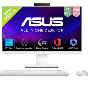 ASUS AiO V470,13th Gen Intel Core i5-13420H, 27_ FHD,100Hz,All-in-One PC(16GB RAM_1TB SSD_Windows 11_Office 24_Retractable Camera_with Wireless Keyboard & Mouse_M365 Basic (1Year)_) V470VA-KWPE005WS