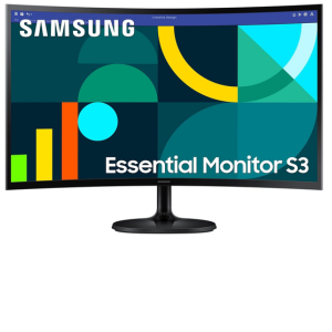 Samsung 24_ (59.8 cm) 1800R Curved Monitor_FHD 1920 x 1080_100 Hz_4ms_Ports-HDMI,VGA,Headphone_Game Mode_Eye Saver Mode__Wall Mountable_LS24D362GAWXXL_Black